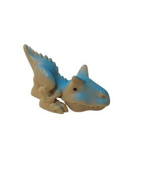 Mini Cartoon T Rex Dinosaur Toy Figure Blue Cream Capsule Prize 1" Loose